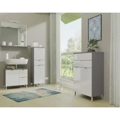Schrank Maureen 1 Schubkasten 34 x 120 x 34 cm graphit/weiß
