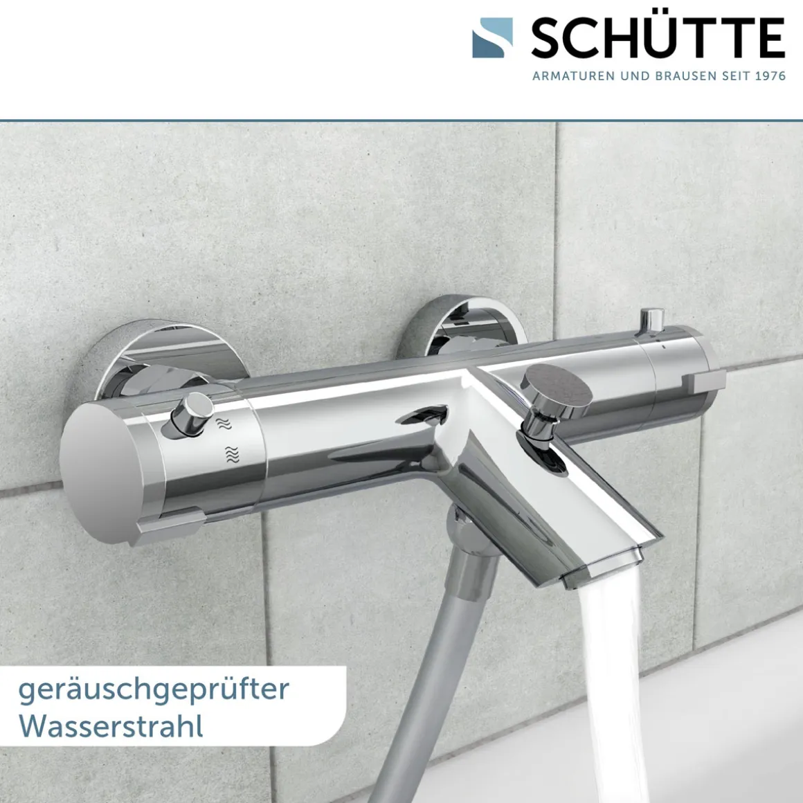Schütte Wannenfüllarmatur „London“ chrom Thermostat