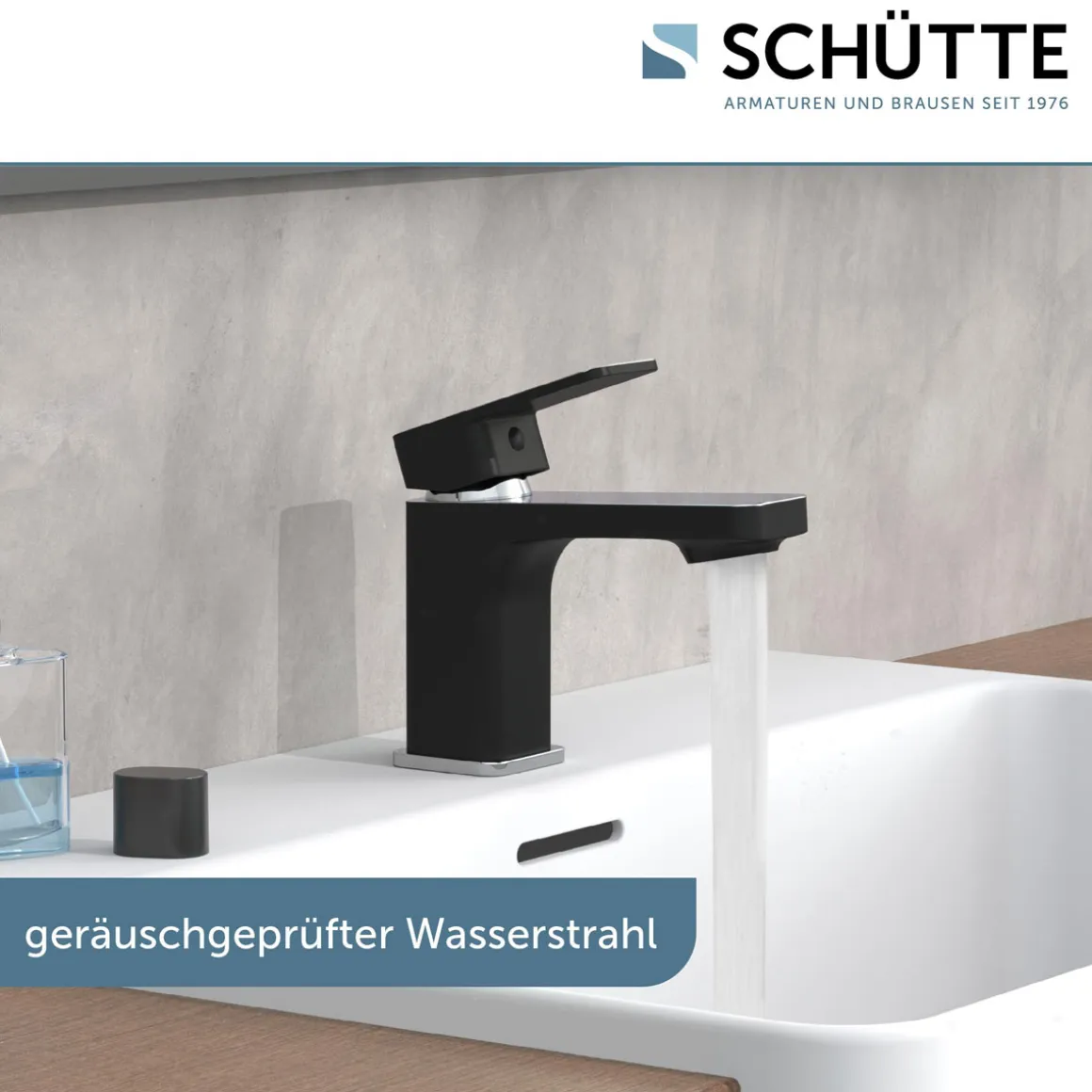 Schütte Waschtischarmatur „Madagaskar“ schwarz/chrom