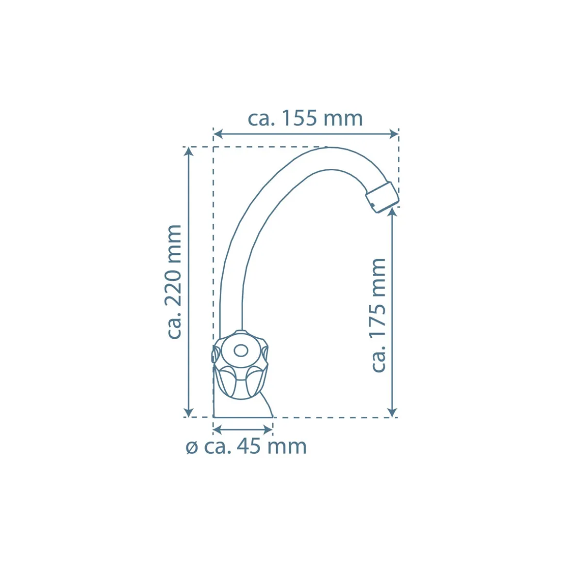 Schütte WT-Armatur Savino,chrom,Zweigriff