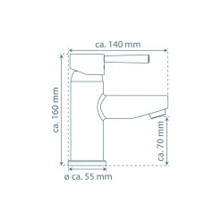 Schütte WT-Armatur Unicorn,chrom, mit Eco-Klick-