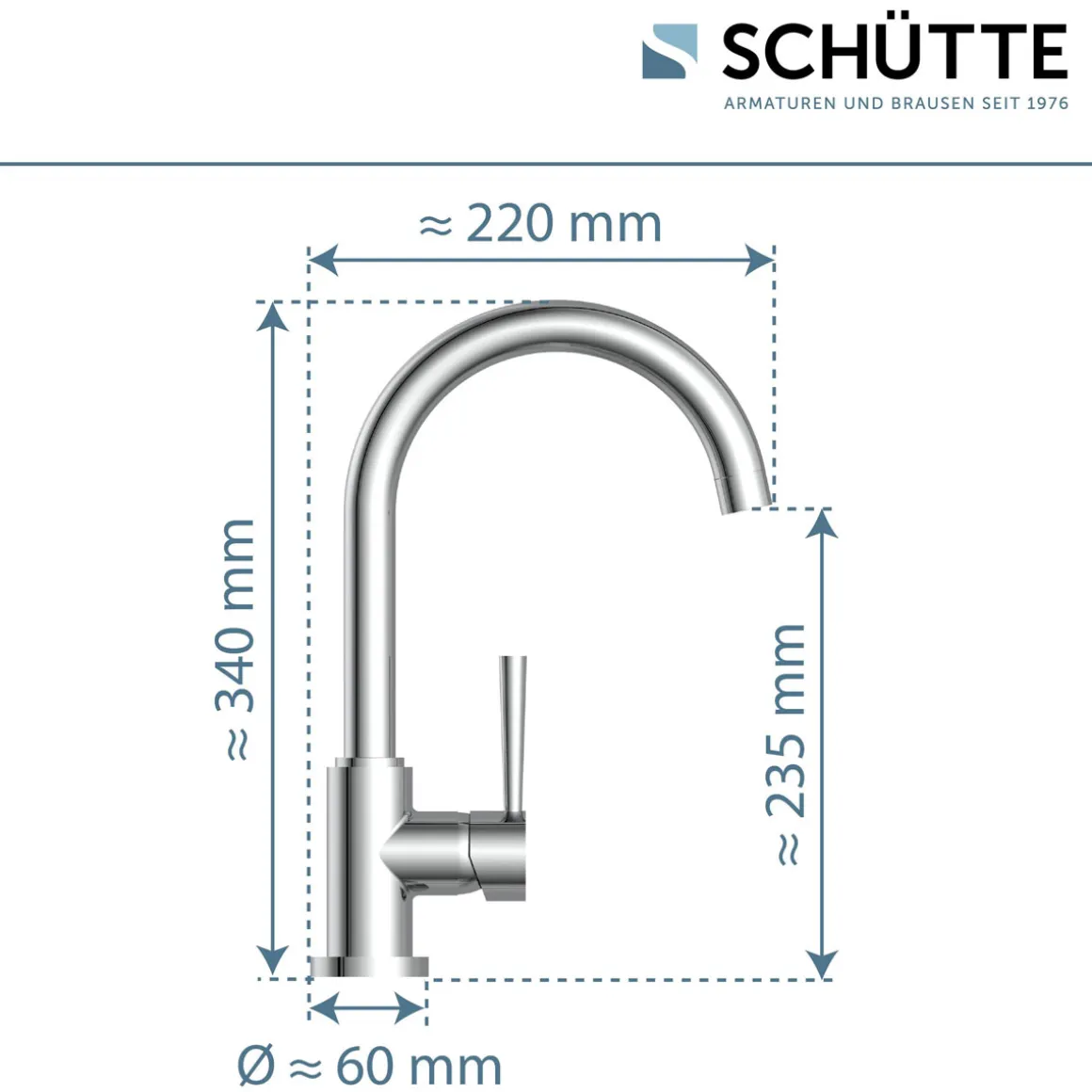 Schütte Küchenarmatur Cornwall Spültischarmatur chrom