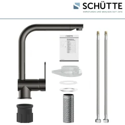 Schütte Schwenkbare Küchenarmatur Rio graphit glänzend