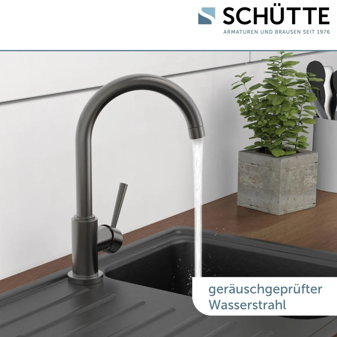 Schütte schwenkbare Küchenarmatur Cornwall graphit