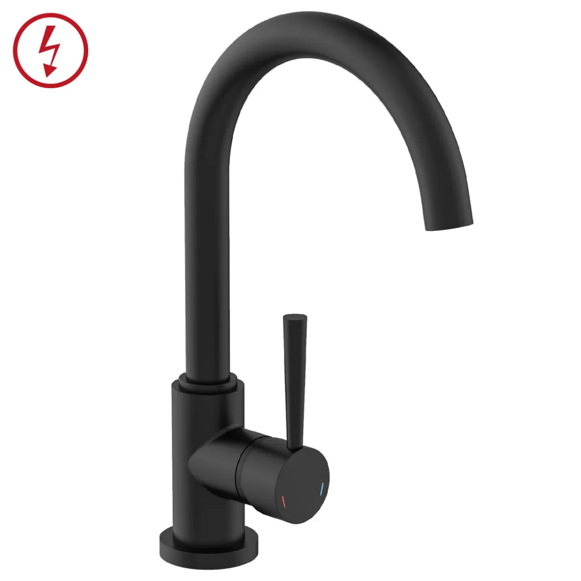 Schütte Spültischarmatur Cornwall Niederdruck schwarz matt