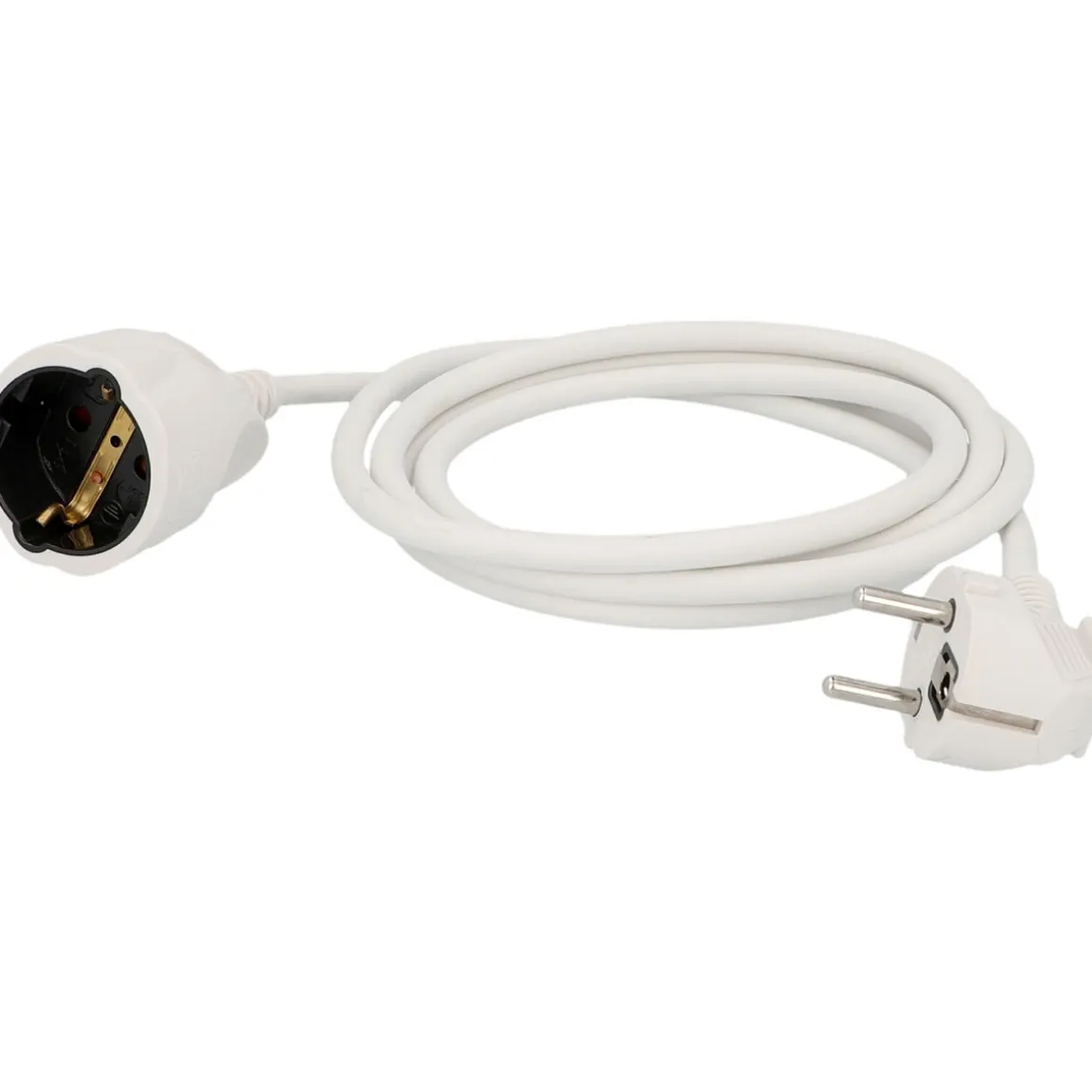 Schuko-Verlängerung H05VV-F3G1 2m weiß