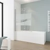 Schulte Badewannenfaltwand 2 teilig Chromoptik