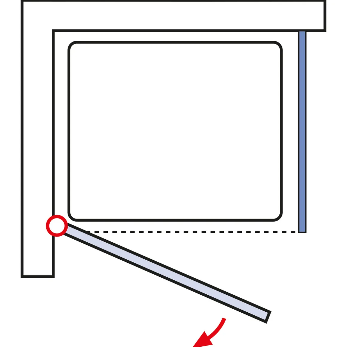 Schulte Drehtür Sunny inkl Seitenwand und Duschwanne 90 x 90 cm