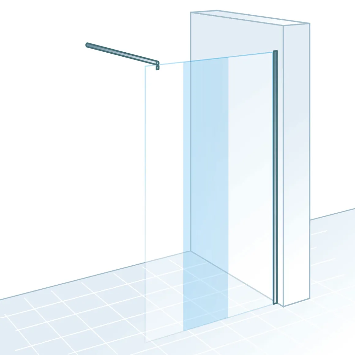 Schulte Duschwand MasterClass Walk In M6 200 x 100 cm