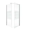 Schulte Eckdusche mit Drehtür Alexa Style 2.0 Alu Natur ESG fixil 90 x 90 cm