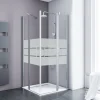 Schulte Eckdusche mit Drehtür Alexa Style 2.0 Alu Natur 90 x 192 x 90 cm ESG fixil