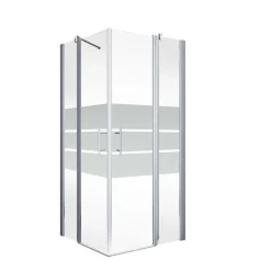 Schulte Eckdusche mit Drehtür Alexa Style 2.0 Alu Natur 90 x 192 x 90 cm ESG fixil