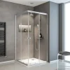 Schulte Eckdusche mit Schiebetür Sunny 75-90 x 180 x 75-90 cm ESG silberfarben Klar hell 50