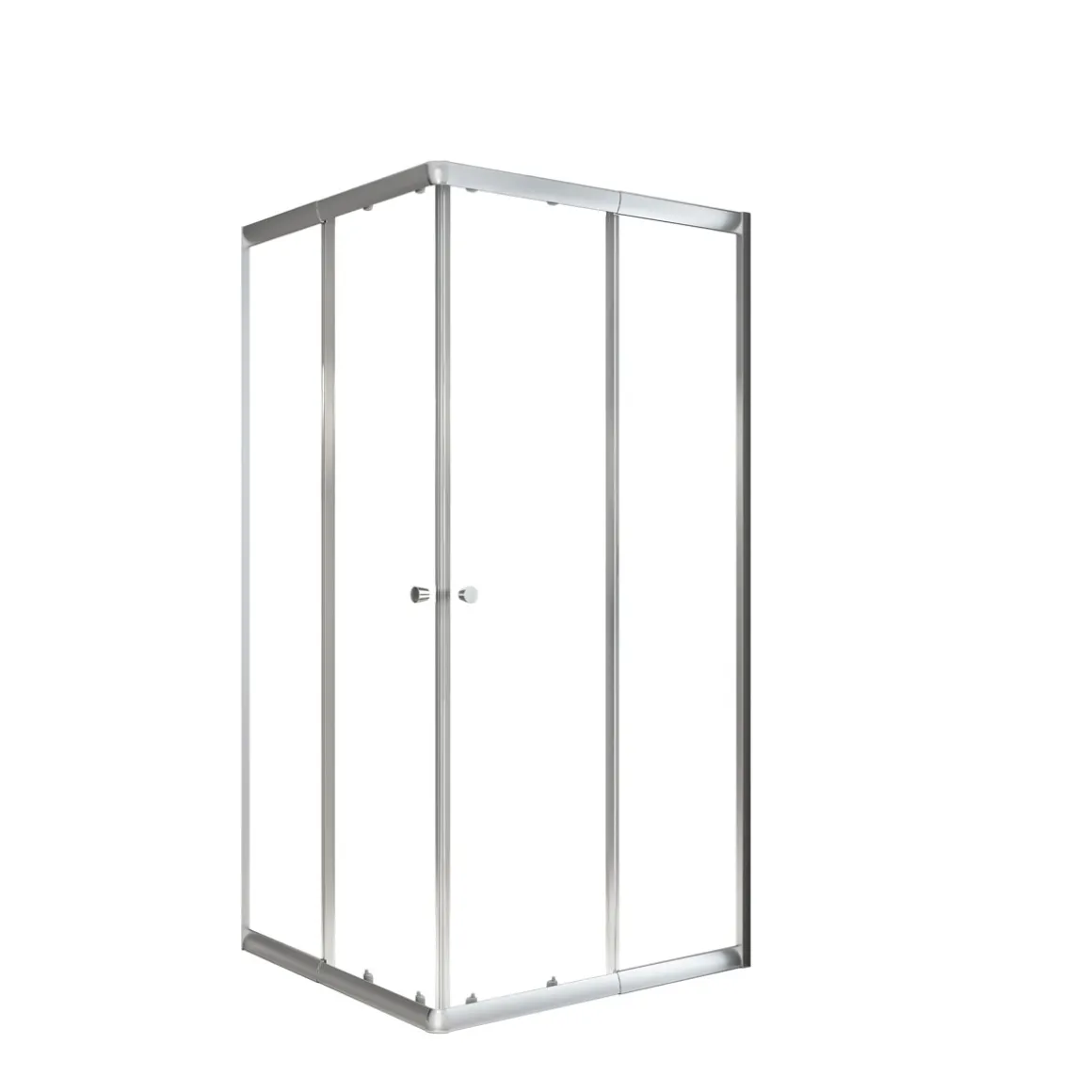 Schulte Eckdusche mit Schiebetür Sunny 75-90 x 180 x 75-90 cm ESG silberfarben Klar hell 50