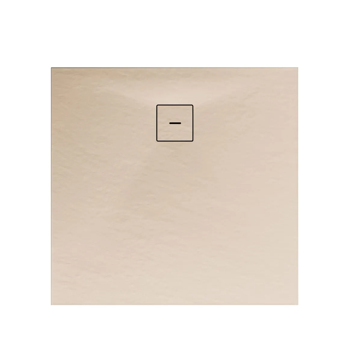 Schulte Eck-Duschwanne Mineralguss Quadrat 100xx4 x 100 cm Steinstruktur sandfarben