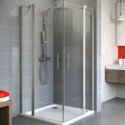 Schulte Eckeinstieg Alexa Style 2,0 192 x 100 x 100 cm alu klar