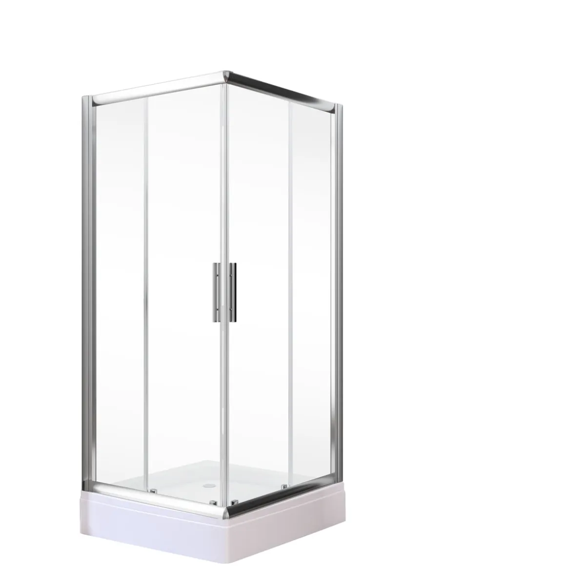 Schulte Eckeinstieg Kristal Trend inkl Duschwanne 90 x 90 cm
