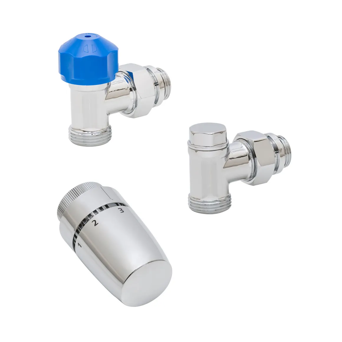 Schulte ExpressPlus Thermostat-Set Eck verchromt