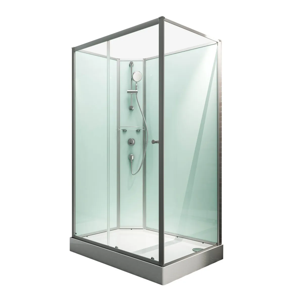 Schulte Wellnesskabine Ibiza 204 x 140 x 90 cm links light-grün