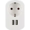 Schwaiger Ladegerät mit 2-fach USB 3.4A 230 V weiß