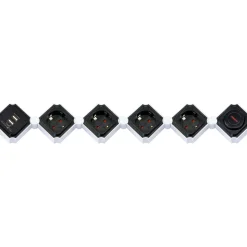Schwaiger Steckdosenleiste mit USB schwarz