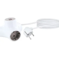 Schwaiger Steckdosenwürfel 3-fach mit 2-fach USB