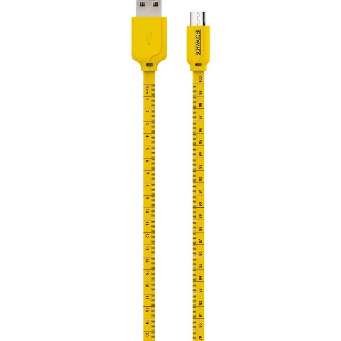 Schwaiger Sync und Ladekabel Micro USB mit Maßband 1,2 m