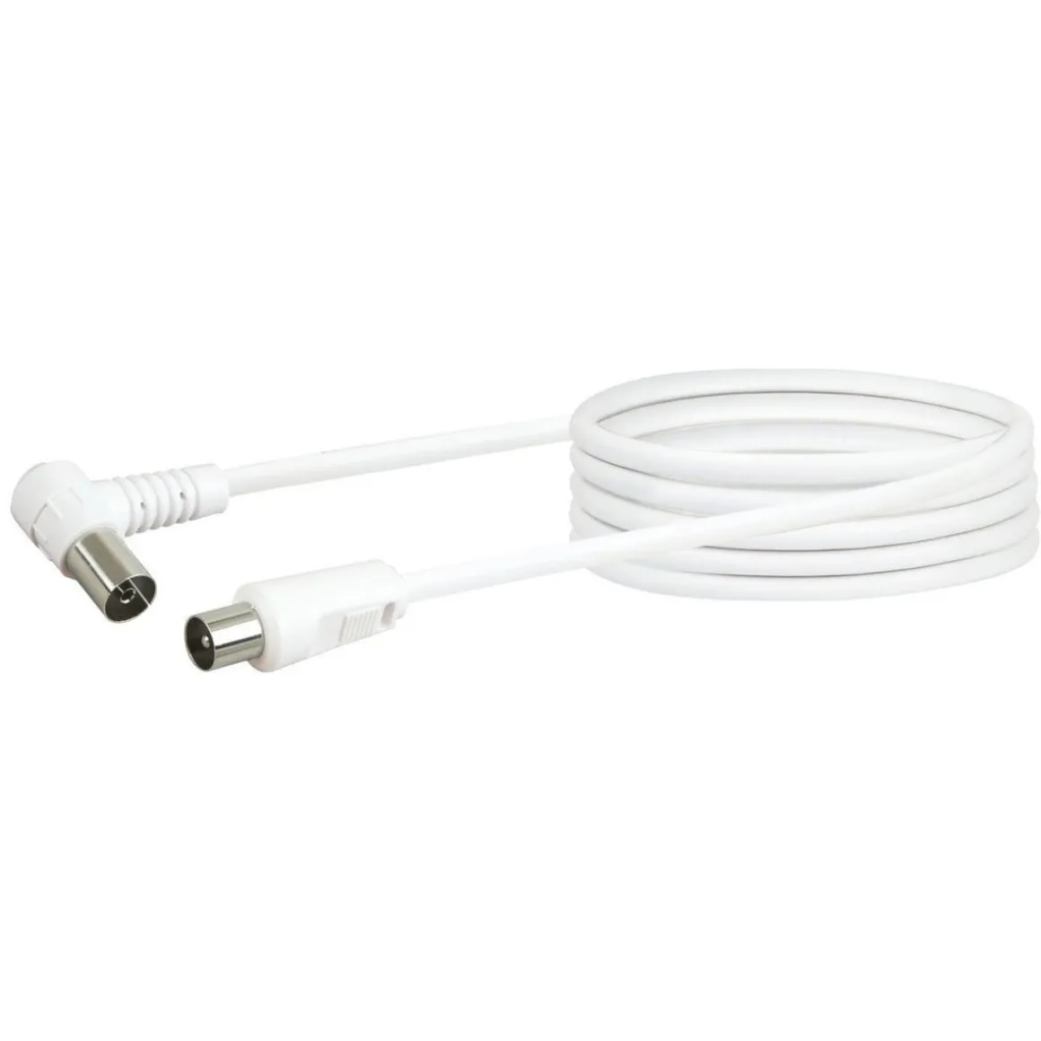 Schwaiger Antennenkabel 75 dB 3 m weiß mit Winkelstecker