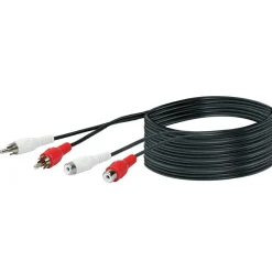 Schwaiger Cinch-Audio-Anschlusskabel schwarz 10 m