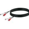 Schwaiger Cinch-Audio-Anschlusskabel schwarz 5 m