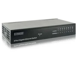 Schwaiger Netzwerk-Switch 8-fach