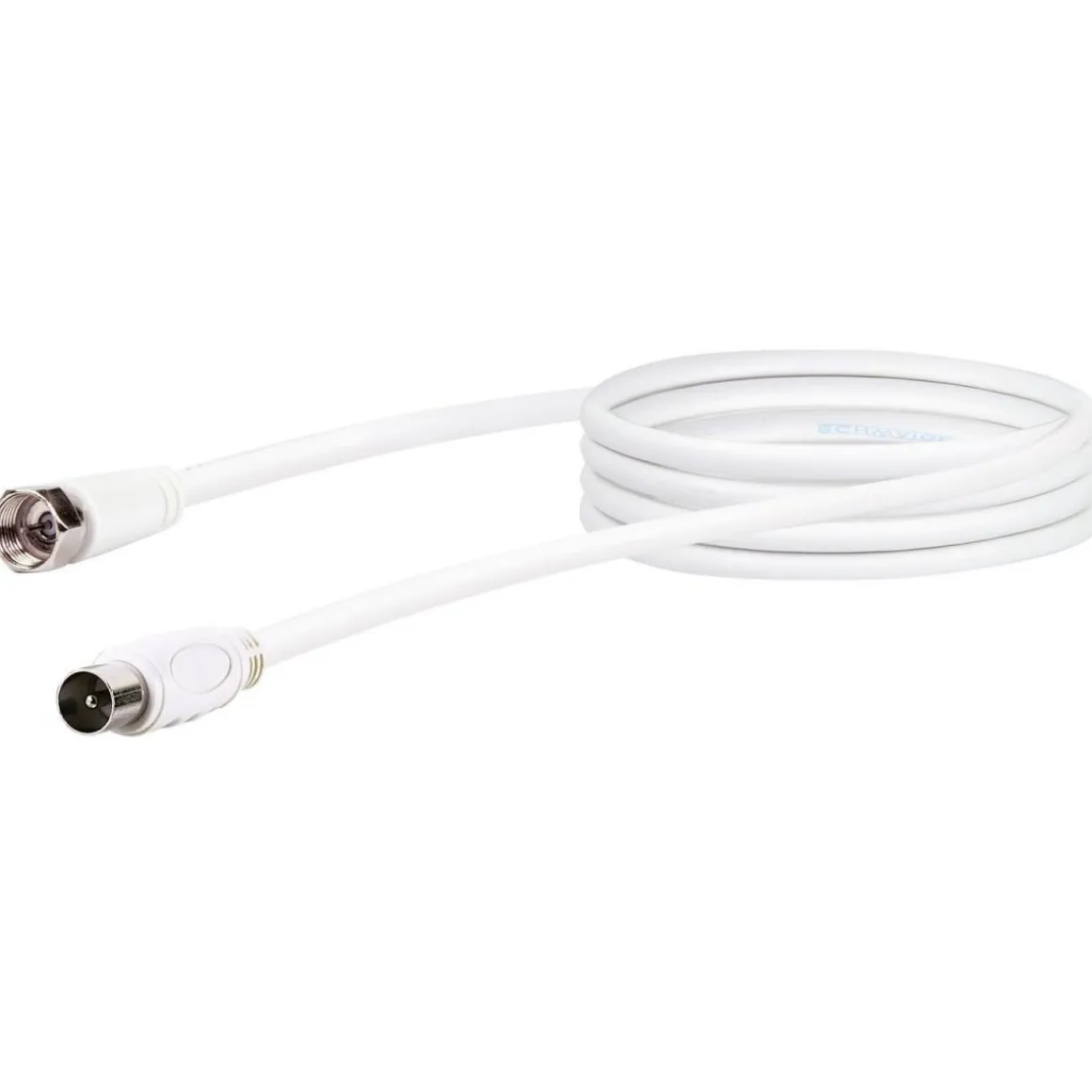 Schwaiger SAT-Antennenkabel 75 dB 1,5 m weiß mit F-Stecker und IEC Stecker