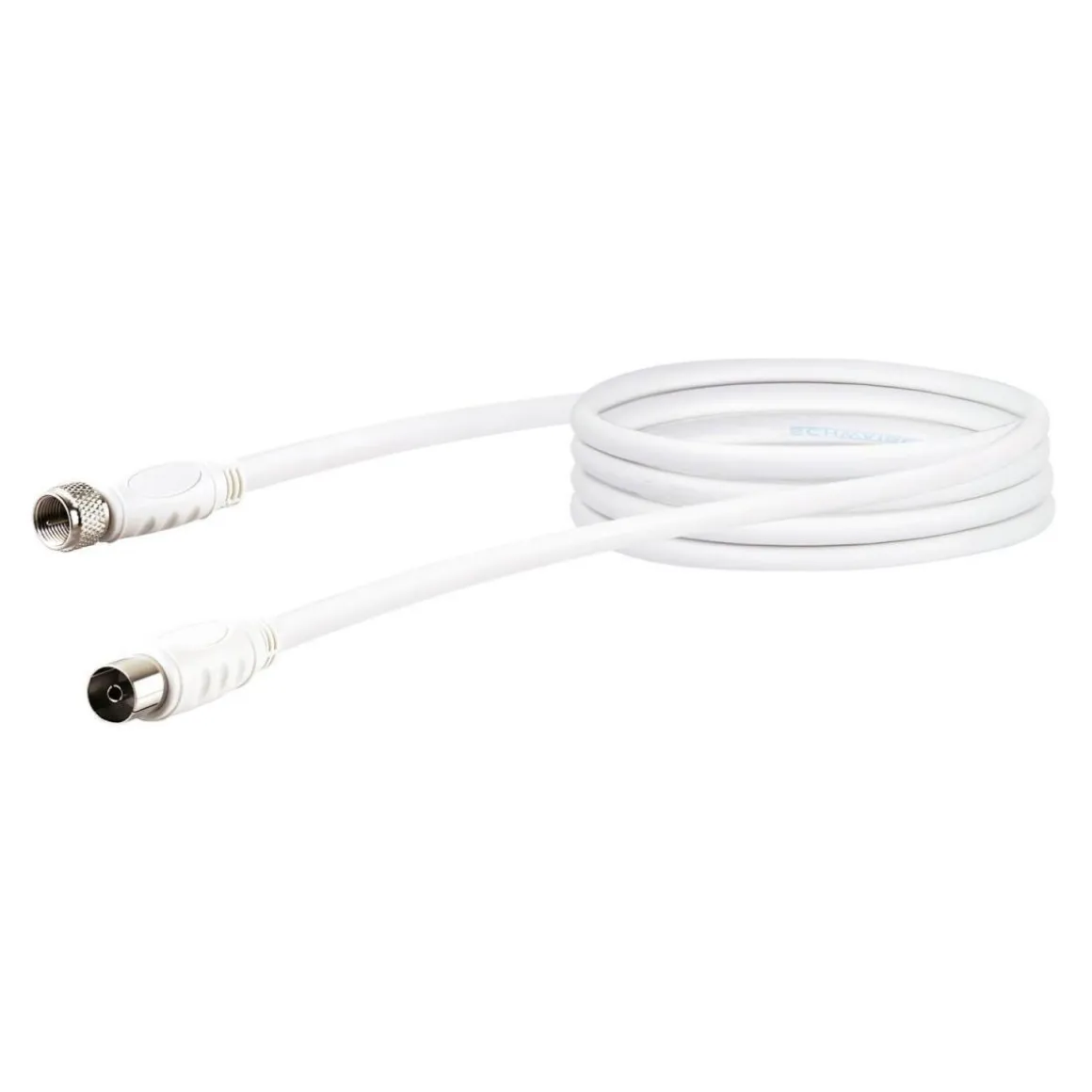 Schwaiger SAT-Antennenkabel F-Stecker auf IEC-Buchse 90 dB weiß 150 cm