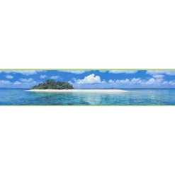 Selbstklebende Borte Insel blau