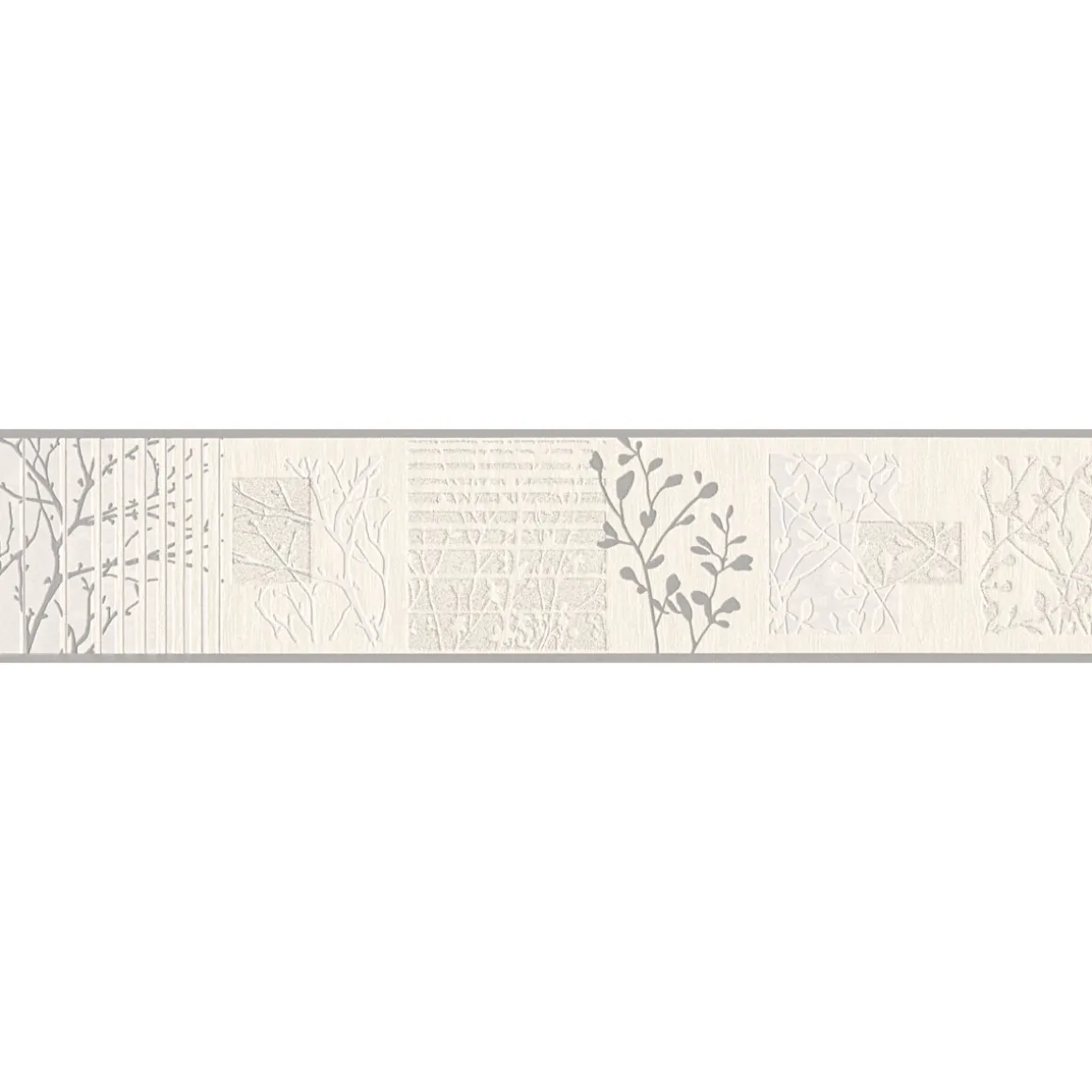 Selbstklebende-Borte Glitzer creme-grau 5 m