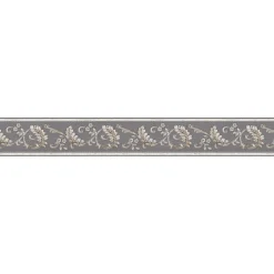 Selbstklebende-Borte Ranken-Ornament silbergrau 5 m