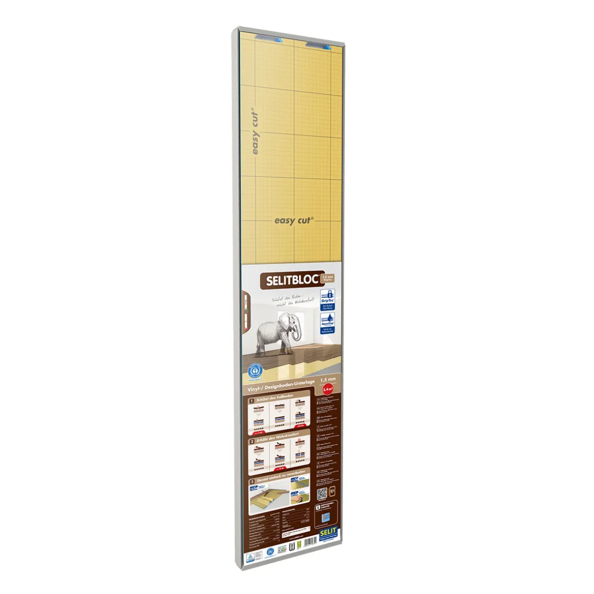 Selit SELITBLOC 1,5 mmGripTec Vinyl- und Designbodenunterlage 5,4m²