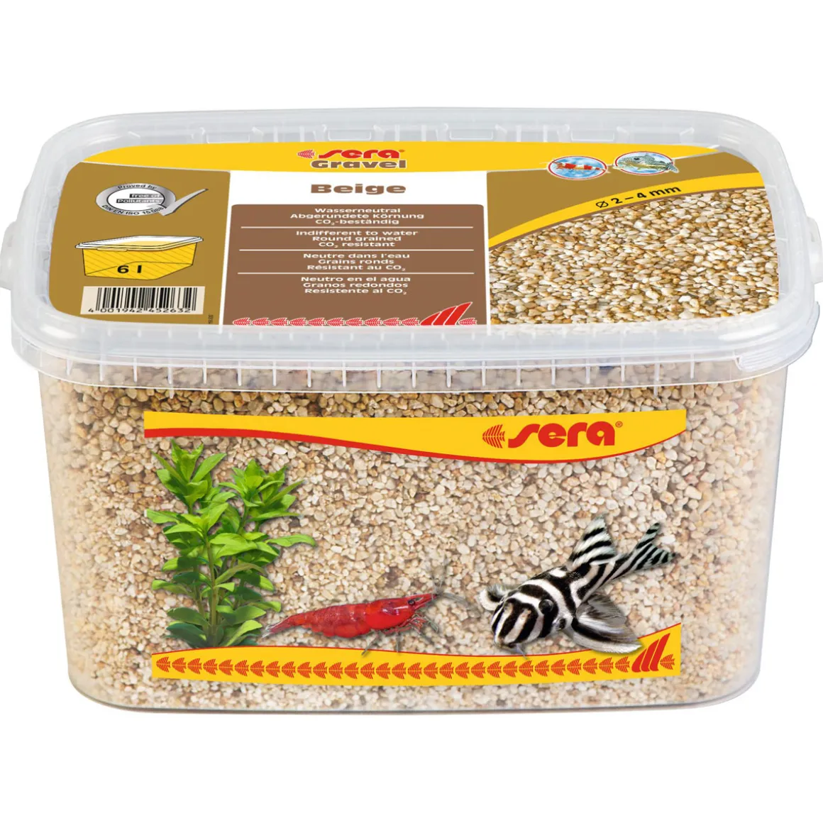 sera Gravel Beige Durchmesser 2 - 4 mm 6 l