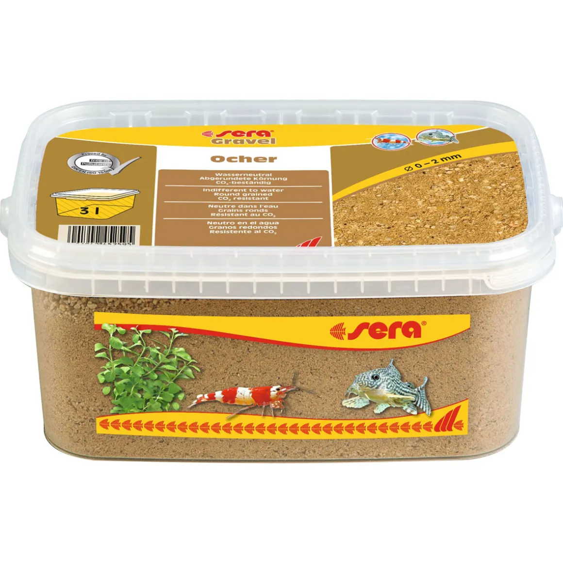 sera Gravel Ocher Durchmesser 0 - 2 mm 3 l