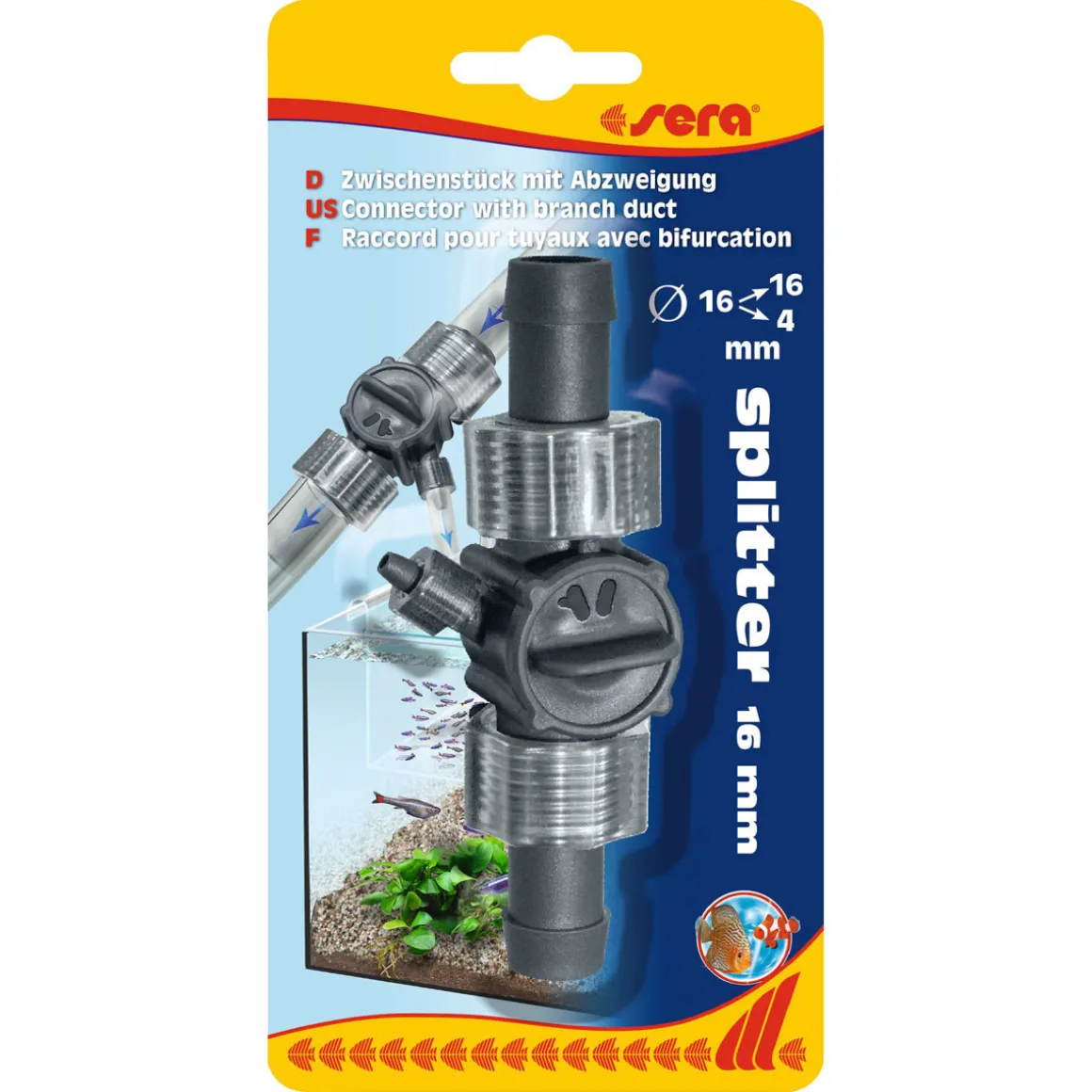 sera Zwischenstück mit Abzweigung für Durchmesser 16/16/4 mm