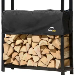 ShelterLogic Kaminholzregal Traglast 1.000 kg Inkl. Abdeckung 36,3x119,4x118,9cm