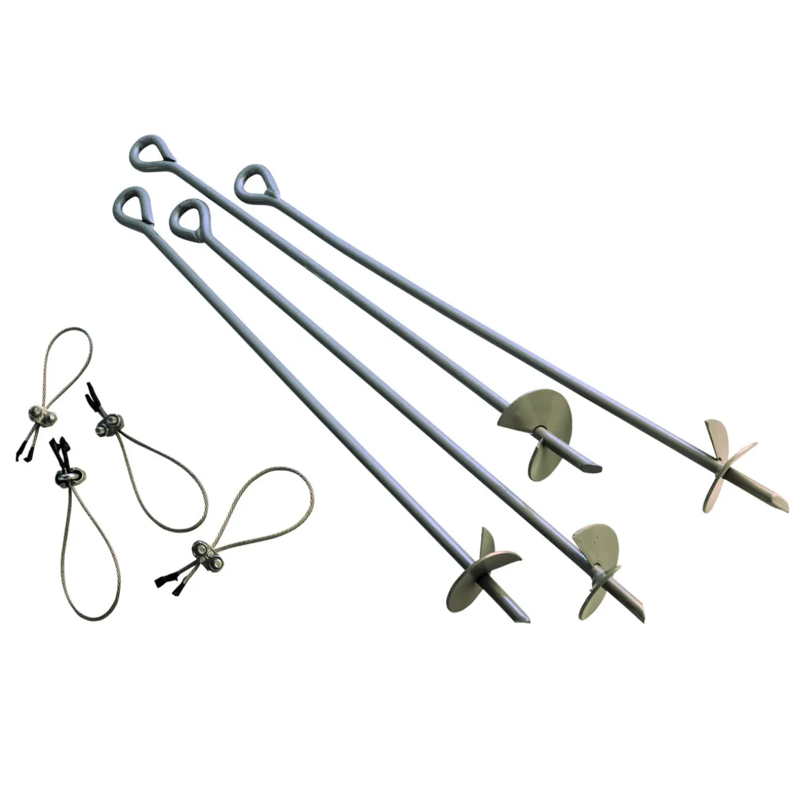 ShelterLogic Weidezelt Zubehör Bodenanker 4 Stück 69cm Silber