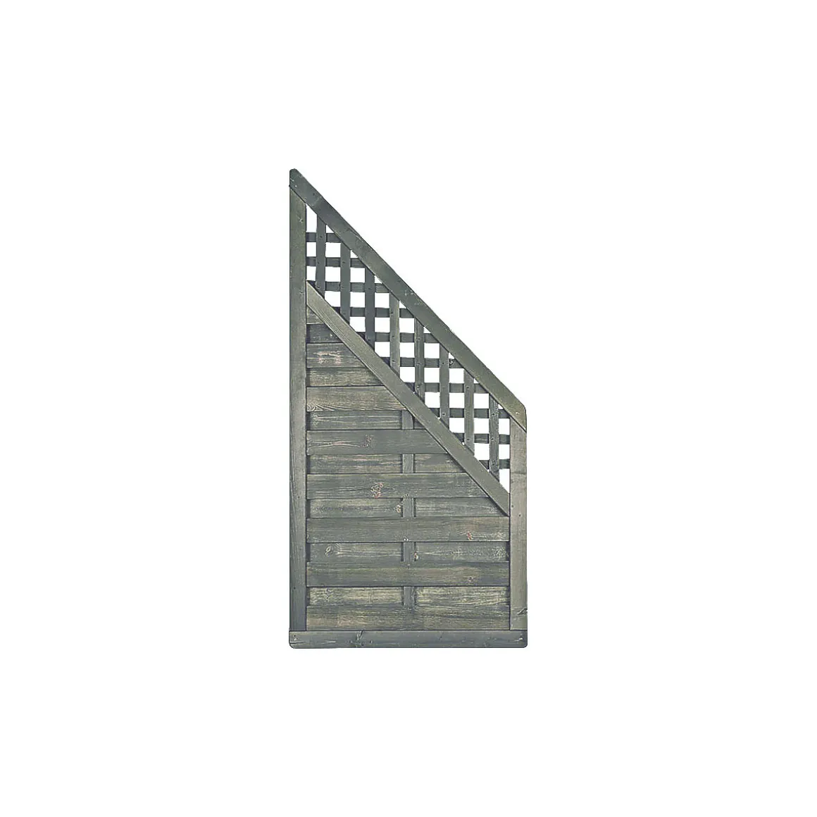 Sichtschutzzaun BARTEK Ecke grau lasiert 90 x 180/90 cm