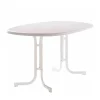 SIEGER Boulevardtisch 152 140 x 90 x 72 cm höhenverstellbar weiß