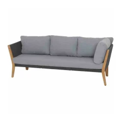 Siena Garden Loungeset „Parma“, 4-teilig, anthrazit/grau