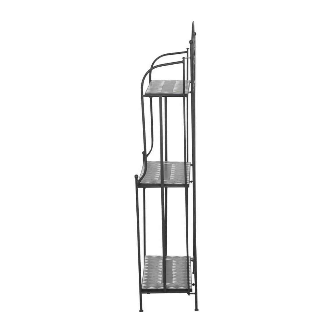 Siena Garden Regal Como 63 x 29 x 142 cm matt schwarz/dunkelgrau
