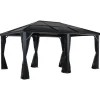 Sojag Pavillon Meridien 1216 inkl. Moskitonetz 365x485x270cm Anthrazit