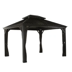 Sojag Pavillon Messina 1012 inkl. Moskitonetz 298x363x291,5cm Anthrazit