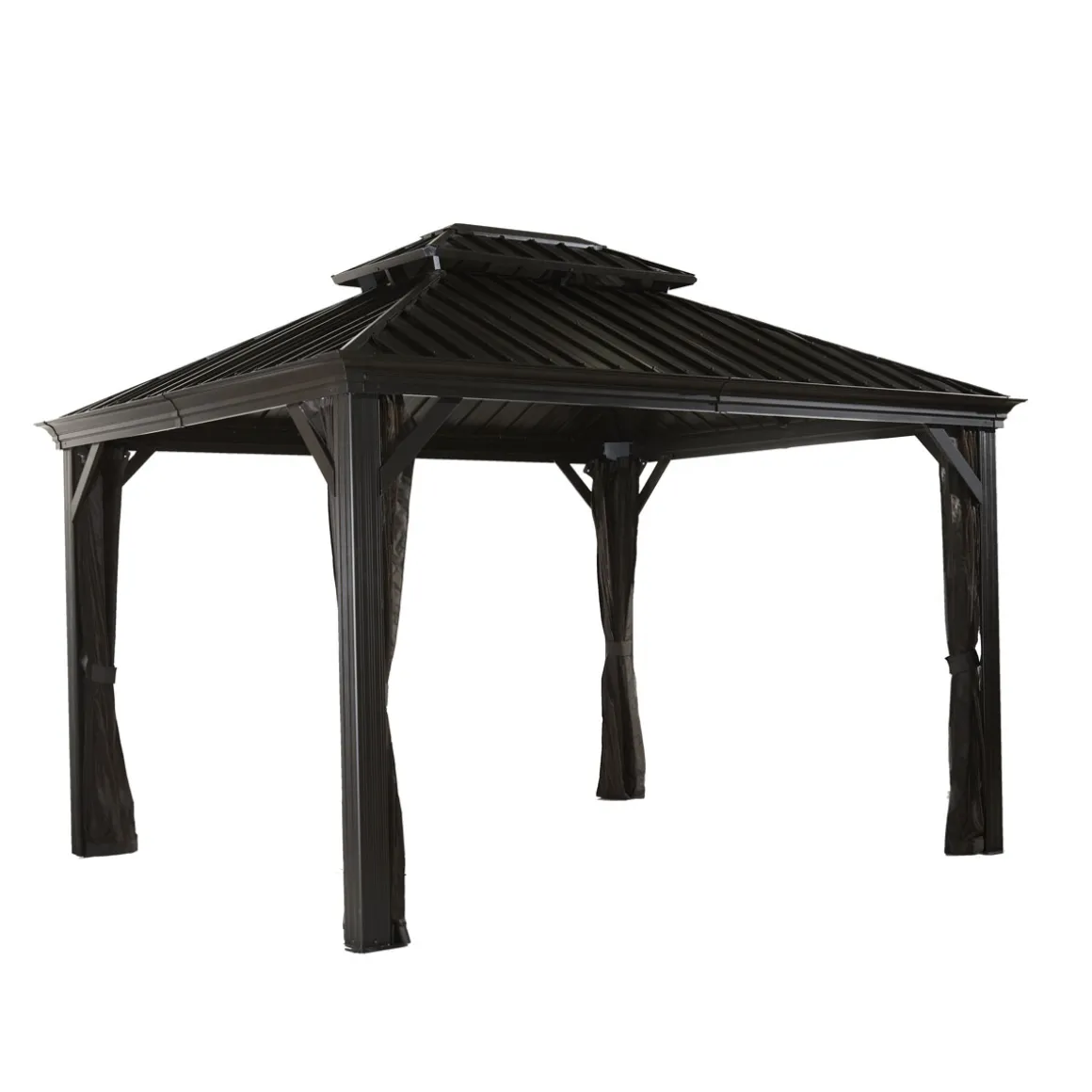 Sojag Pavillon Messina 1012 inkl. Moskitonetz 298x363x291,5cm Anthrazit