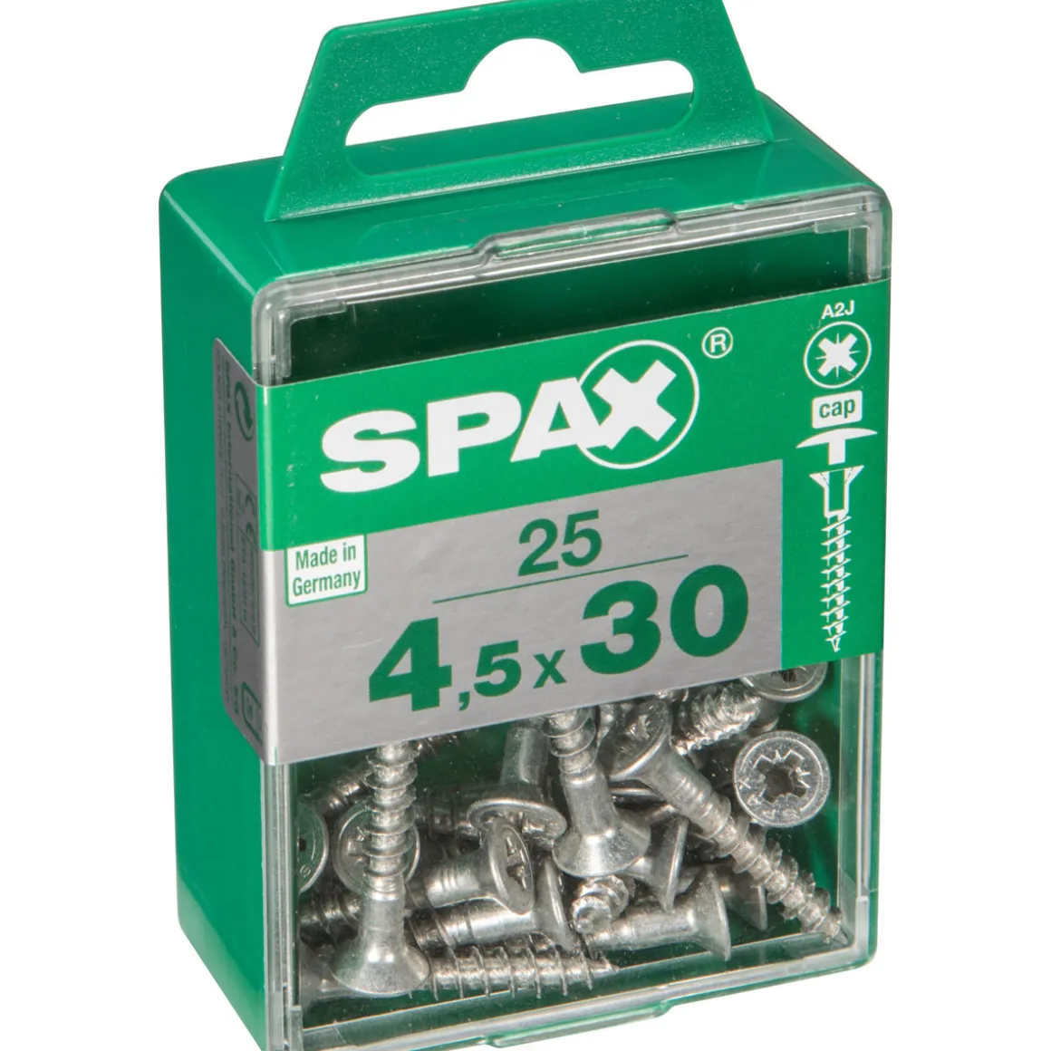 Spax Universalschrauben WIROX mit Kopfbohrung Senkkopf 4,5 x 30 M 25 Stück